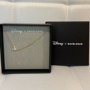 Disney x Baublebar Mickey shaped gold tone necklace
